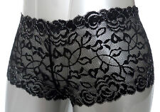 WOMENS SEXY BLACK & SPARKLE BRIEFS FRENCH KNICKERS PANTIES BOY SHORTS BOXERS