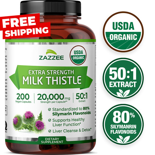 Zazzee organic milk thistle - milk,