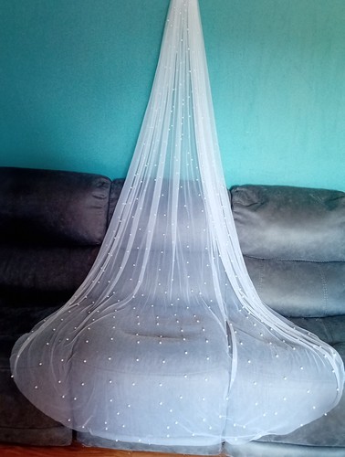 White veil single tier - veil,
