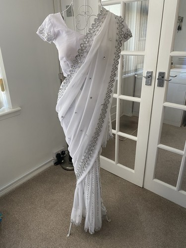 Ready pleated saree with - saree,