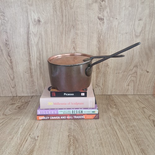 Vintage copper pan saucepan - pan,