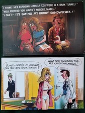 Bamforth saucy seaside postcards No's 1012 and 787 - unposted