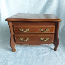 Vintage Style Wooden Jewellery, Music Box – Mirrored