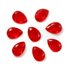 50 x EIMASS® Glue on Flat Back Teardrop Crystals, Pear Shape Rhinestone,