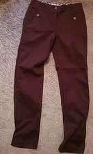 M&S Trousers Size 10 Womens Berry Occasion Holiday Eur 38 Medium Ladies Chino