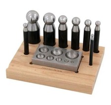 9PC DAPPING DOMING PUNCH BLOCK