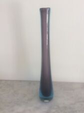 HABITAT Signed Cased Glass Vase Vintage Handmade