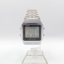 Casio A500W World Time Digital Watch Quartz Silver Stainless Steel Bracelet