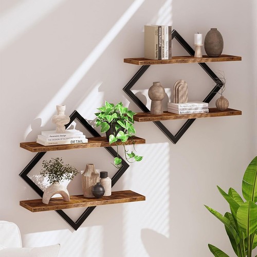 Pack floating wall shelves - 4,