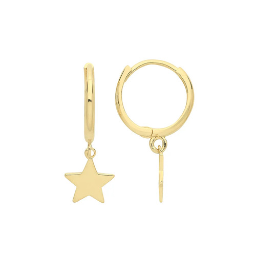Drop earrings 9ct - earrings, yellow