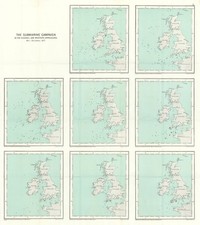 German U-Boat submarine campaign English Channel May-December 1917. WW1 1931 map