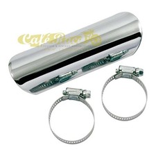 Chrome heat shield diameter 45mm for custom motorcycle and Cafè racer