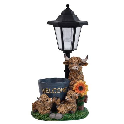 Highland cow family - family, garden