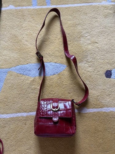 Dents shoulder red leather bag - dents,