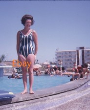 126 Slide - Woman In Swimming Costume Standing By Pool, 1965