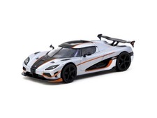 Tarmac Works 1/64 - Koenigsegg Agera RS - Moon Silver / Black - GLOBAL64