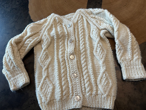 Hand knit cable sweater - knit,