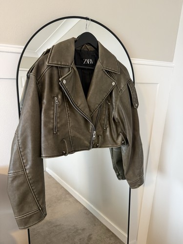 Zara women green faux - zara,