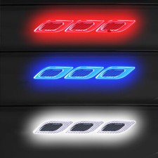 6pcs 3D Car Vent Edge Bumper Decal Reflective Sticker Carbon Fiber Accessories