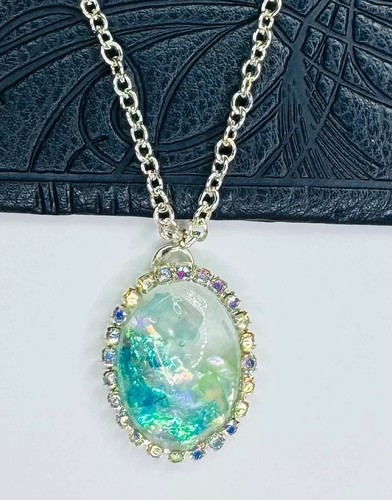 Crafted abalone necklace open