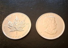 2× 1oz Solid Silver Canadian Maple Coins 2013