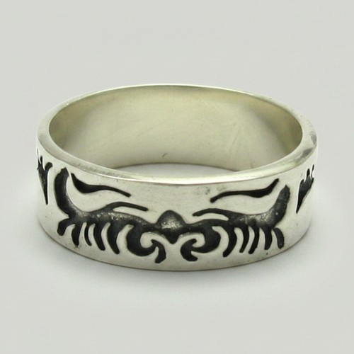 Sterling silver scorpion band - silver,