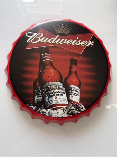 Budweiser tin bottle cap wall - bottle,