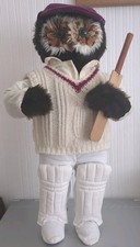 London Owl Company Vintage  "The Cricketer"  Collectable Tall Owl Plushie 44cm