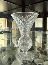 Tipperary Crystal Flared Pedestal Vase – Hand Cut Irish Crystal w/ Tag