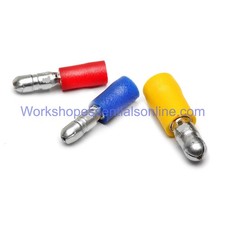 Male Bullet Connectors Insulated Electric Crimp Terminals Red-Blue-Yellow