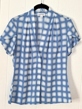 Calvin Klein Blue Sheer Blouse