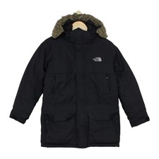 North Face Hyvent Down Parka Coat Boys Size L Black Waterproof Hooded