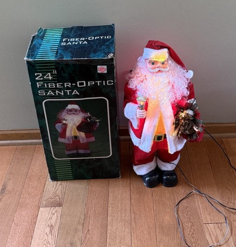 Fiber optic santa made - santa, in
