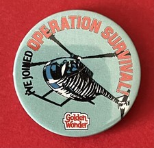 Vintage Badge - Golden Wonder I’ve Joined Operation Survival - Helicopter c1980