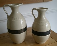 PAIR OF CREAM GRECIAN URN