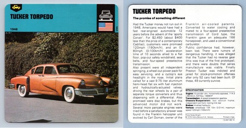 Tucker torpedo 1948 gt - tucker,