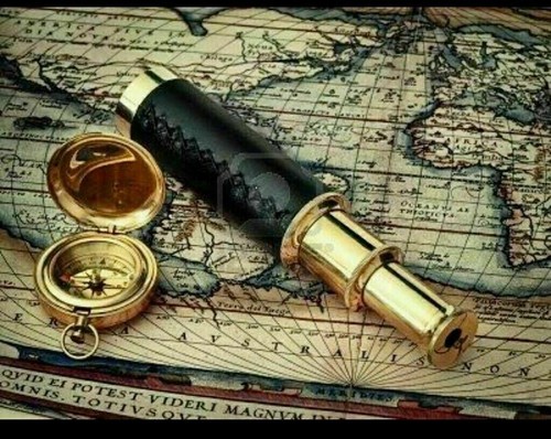 Nautical brass pocket push - nautical,