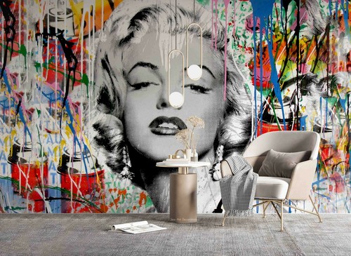 Marilyn monroe graffiti - 3d,