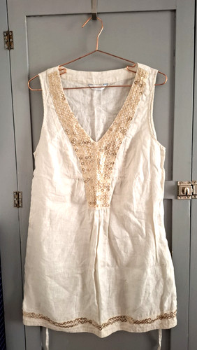 Promod cream linen tunic with - cream,