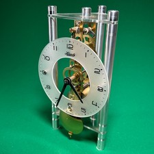 Hermle 23022X40721 Lakin Triangular Table Clock - Silver with Glass 