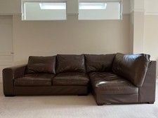 Heal’s Modular Leather Corner Sofa