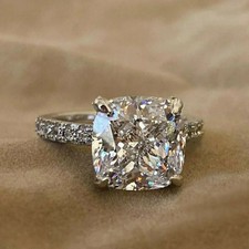 4 Carat Cushion Cut Lab