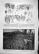 Old Antique Print 1900 Lord Mayor Ship Garth Castle Imperial Yeomanry War 20th