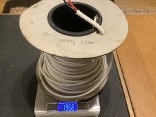 1.5mm 22meters Twin & Earth Cable Old Wiring Colours Red & Black 6242Y White T&E