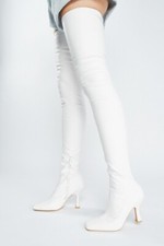 Square Toe Thigh High Faux