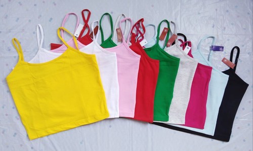 Women plain stretchy crop - women's,