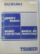Suzuki TS100ER Mar 1984 #99011-48720-01D Motorcycle Owners Handbook Multilingual