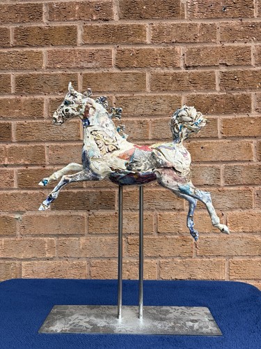 April young carousel horse - young,