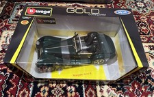 Boxed Burago 1/18 Morgan Aero 8 Gold Collezione Model Car Green Sealed