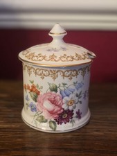 Vintage Crown Staffordshire Fine Bone China Jam/Conserve Pot